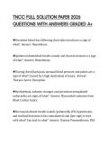 TNCC FULL SOLUTION PAPER 2026 QUESTIONS WITH ANSWERS GRADED A&plus;