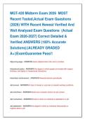 CPWA Exam 2026  MOST Recent  Tested&comma;Actual Exam Questions &lpar;2026&rpar;  WITH Recent Newest Verified And Well  Analyzed Exam Questions  &lpar;Actual Exam  2026-2027&rpar; Correct Detailed & Verified  ANSWERS &lpar;100&percnt; Accurate Solutions&rpar;  &vert;&vert;ALREADY GRADED  A&plus;&vert;&vert;ExamGuarantee P