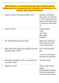 NR574 Week 2 content Bleeding Disorders&comma; Hematological Malignancies&comma;& Neoplasms Exam &vert; Questions and Answers &vert; A&plus; Graded &vert; With Expert Solutions