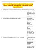 NR574 WEEK 4 Hypothermia&comma; Burns & Near Drowning Exam &vert; Questions and Answers &vert; A&plus; Graded &vert; With Expert Solutions