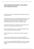 APRP QUESTIONS AND ANSWERS &vert; 2026 UPDATE &vert; WITH COMPLETE SOLUTION&period;