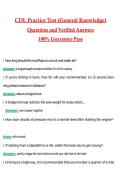 CDL Practice Test &lpar;General Knowledge&rpar; 2026 &vert; Complete Questions and Guide Answers&comma; 100&percnt; Verified Graded A&plus;