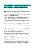 UHC PREPARATION TEST 2026 QUESTIONS AND CORRECT ANSWERS GRADED A&plus;