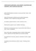 HOME HEALTH AIDE EXAM &vert; 2026 UPDATE &vert; QUESTIONS AND ANSWERS &vert; WITH COMPLETE SOLUTION&period;