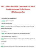 CDL - General Knowledge&comma; Combinations&comma; Air Brakes 2026 &vert; Complete Questions and Guide Answers&comma; 100&percnt; Verified Graded A&plus;