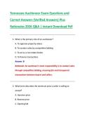 Tennessee Auctioneer Exam Questions and  Correct Answers &lpar;Verified Answers&rpar; Plus  Rationales 2026 Q&A &vert; Instant Download Pdf