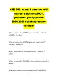 NUR 302&colon; exam 3 question with  correct solutions&vert;&vert;100&percnt;  guarnteed pass&vert;&vert;updated  2026&sol;2027 syllabus&vert;&vert;<recent  version>