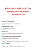 California State Barber Board Exam 2026 &vert; Complete Questions and Guide Answers&comma; 100&percnt; Verified Graded A&plus;