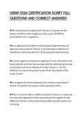 USPAP 2026 CERTIFICATION SCRIPT FULL QUESTIONS AND CORRECT ANSWERS