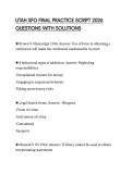 UTAH SFO FINAL PRACTICE SCRIPT 2026 QUESTIONS WITH SOLUTIONS