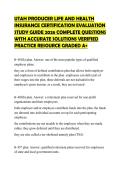 UTAH PRODUCER LIFE AND HEALTH INSURANCE CERTIFICATION TEST BANK 2026 COMPREHENSIVE QUESTIONS AND ACCURATE SOLUTIONS EXPERT REVIEWED PREP MATERIAL GRADED A&plus;