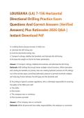 LOUISIANA &lpar;LA&rpar; 7-136 Horizontal Directional Drilling Practice Exam Questions And Correct Answers &lpar;Verified Answers&rpar; Plus Rationales 2026 Q&A &vert; Instant Download Pdf