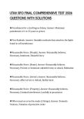 UTAH SFO FINAL COMPREHENSIVE TEST 2026 QUESTIONS WITH SOLUTIONS