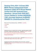 Docking Clinic ASA 118 Exam 2026   MOST Recent Tested&comma;Actual Exam  Questions &lpar;2026&rpar; WITH Recent Newest  Verified And Well Analyzed Exam  Questions  &lpar;Actual Exam 2026-2027&rpar;  Correct Detailed & Verified ANSWERS  &lpar;100&percnt; Accurate Solutions&rpar; ALREADY  GRADED A&plus;&vert;