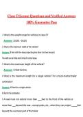 Class D license 2026 &vert; Complete Questions and Guide Answers&comma; 100&percnt; Verified Graded A&plus;