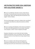 VATI PN PRACTICE PAPER 2026 QUESTIONS WITH SOLUTIONS GRADED A&plus;