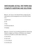 WATCHGUARD ACTUAL TEST PAPER 2026 COMPLETE QUESTIONS AND SOLUTIONS