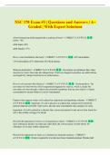 NSC 170 Exam &num;3 &vert; Questions and Answers &vert; A&plus; Graded &vert; With Expert Solutions