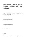 WATCHGUARD ADVANCED PREP PACK 2026 FULL QUESTIONS AND CORRECT ANSWERS