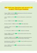 NSC 170 Exam &vert; Questions and Answers &vert; A&plus; Graded &vert; With Expert Solutions