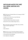 WATCHGUARD MASTER STUDY SHEET 2026 VERIFIED QUESTIONS WITH ANSWERS