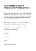 WGU C836 FINAL SCRIPT 2026 QUESTIONS WITH ANSWERS GRADED A&plus;