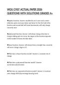 WGU C957 ACTUAL PAPER 2026 QUESTIONS WITH SOLUTIONS GRADED A&plus;