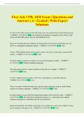First Aid&comma; CPR&comma; AED Exam &vert; Questions and Answers &vert; A&plus; Graded &vert; With Expert Solutions