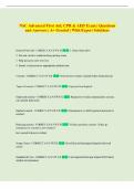 NSC Advanced First Aid&comma; CPR & AED Exam &vert; Questions and Answers &vert; A&plus; Graded &vert; With Expert Solutions