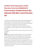 VA Master Onsite Sewage System Installer Alternative Practice Exam Questions & Correct Answers &lpar;Verified Answers&rpar; Plus Rationales 2026 Q&A &vert; Instant Download Pdf