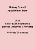 Botany Exam II Appalachian State Study Guide &vert; Biology Prep 2026