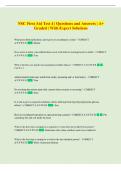 NSC First Aid Test 4 &vert; Questions and Answers &vert; A&plus; Graded &vert; With Expert Solutions