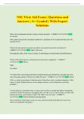 Package deal &colon;&colon;&colon; NSC FIRST AID Exams Questions and Answers &vert; 2026&sol;2027