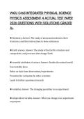 WGU C165 INTEGRATED PHYSICAL SCIENCE PHYSICS ASSESSMENT 4 ACTUAL TEST PAPER 2026 QUESTIONS WITH SOLUTIONS GRADED A&plus;