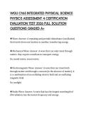 WGU C165 INTEGRATED PHYSICAL SCIENCE PHYSICS ASSESSMENT 4 CERTIFICATION EVALUATION TEST 2026 FULL SOLUTION QUESTIONS GRADED A&plus;