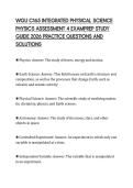 WGU C165 INTEGRATED PHYSICAL SCIENCE PHYSICS ASSESSMENT 4 EXAMPREP STUDY GUIDE 2026 PRACTICE QUESTIONS AND SOLUTIONS