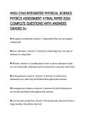 WGU C165 INTEGRATED PHYSICAL SCIENCE PHYSICS ASSESSMENT 4 FINAL PAPER 2026 COMPLETE QUESTIONS WITH ANSWERS GRADED A&plus;