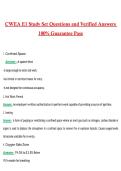 CWEA E1 Study Set 2026 &vert; Complete Questions and Guide Answers&comma; 100&percnt; Verified Graded A&plus;