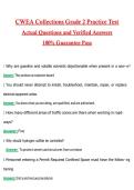 CWEA Collections Grade 2 Practice Test 2026 &vert; Complete Questions and Guide Answers&comma; 100&percnt; Verified Graded A&plus;
