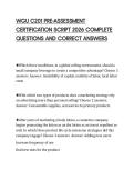 WGU C201 PRE-ASSESSMENT CERTIFICATION SCRIPT 2026 COMPLETE QUESTIONS AND CORRECT ANSWERS