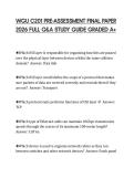 WGU C201 PRE-ASSESSMENT FINAL PAPER 2026 FULL Q&A STUDY GUIDE GRADED A&plus;