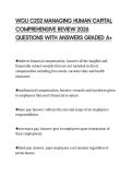 WGU C202 MANAGING HUMAN CAPITAL COMPREHENSIVE REVIEW 2026 QUESTIONS WITH ANSWERS GRADED A&plus;