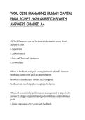 WGU C202 MANAGING HUMAN CAPITAL FINAL SCRIPT 2026 QUESTIONS WITH ANSWERS GRADED A&plus;