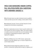 WGU C202 MANAGING HUMAN CAPITAL FULL SOLUTION PAPER 2026 QUESTIONS WITH ANSWERS GRADED A&plus;