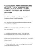 WGU C207 DATA DRIVEN DECISION MAKING FINAL EXAM ACTUAL TEST PAPER 2026 COMPLETE QUESTIONS AND SOLUTIONS GRADED A&plus;