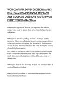 WGU C207 DATA DRIVEN DECISION MAKING FINAL EXAM COMPREHENSIVE TEST PAPER 2026 COMPLETE QUESTIONS AND ANSWERS EXPERT VERIFIED GRADED A&plus;