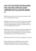 WGU C207 DATA DRIVEN DECISION MAKING FINAL EXAM FINAL PAPER 2026 TESTED QUESTIONS WITH FULL SOLUTION GRADED A&plus;