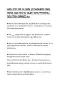 WGU C211 OA GLOBAL ECONOMICS FINAL PAPER 2026 TESTED QUESTIONS WITH FULL SOLUTION GRADED A&plus;