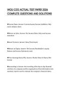 WGU C213 ACTUAL TEST PAPER 2026 COMPLETE QUESTIONS AND SOLUTIONS