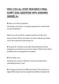 WGU C213 ALL STUDY RESOURCE II FINAL SCRIPT 2026 QUESTIONS WITH ANSWERS GRADED A&plus;